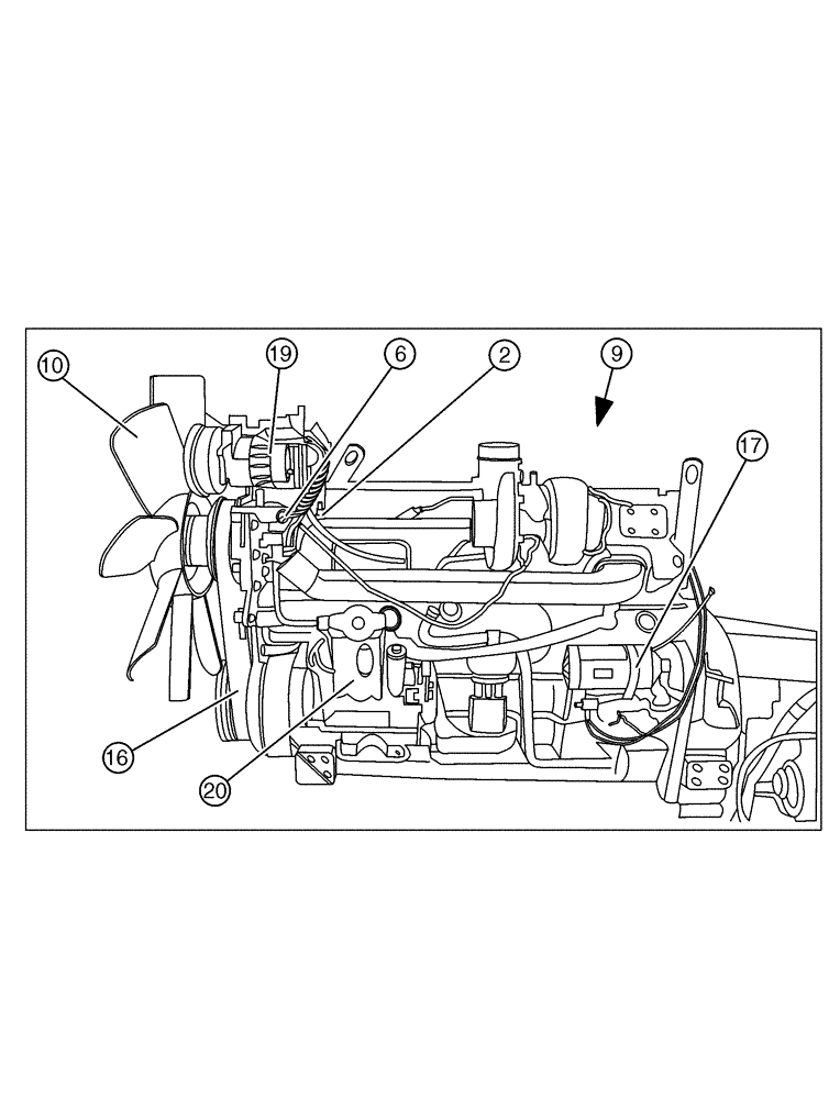 Схема запчастей Case IH FLX4330 - (02-011[01]) - ENGINE GROUP (FLX 4300 JD6081 ENGINE) (01) - ENGINE