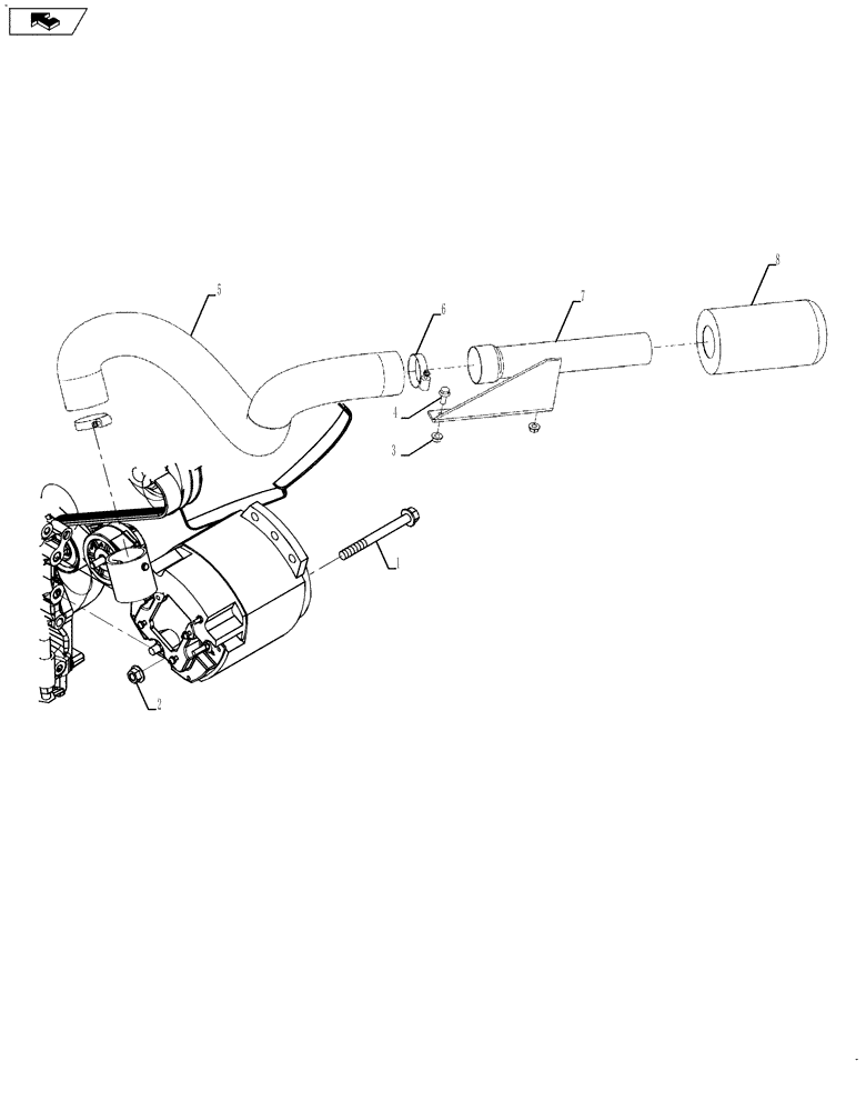 Схема запчастей Case IH 635 - (55.301.01) - ALTERNATOR MOUNTING AND FILTER (55) - ELECTRICAL SYSTEMS