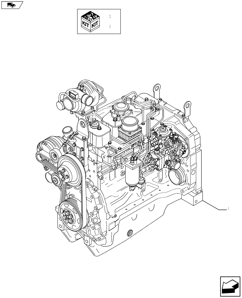 Схема запчастей Case IH F4CE9484L J603 - (10.001.01) - ENGINE ASSY (5801477620) (10) - ENGINE