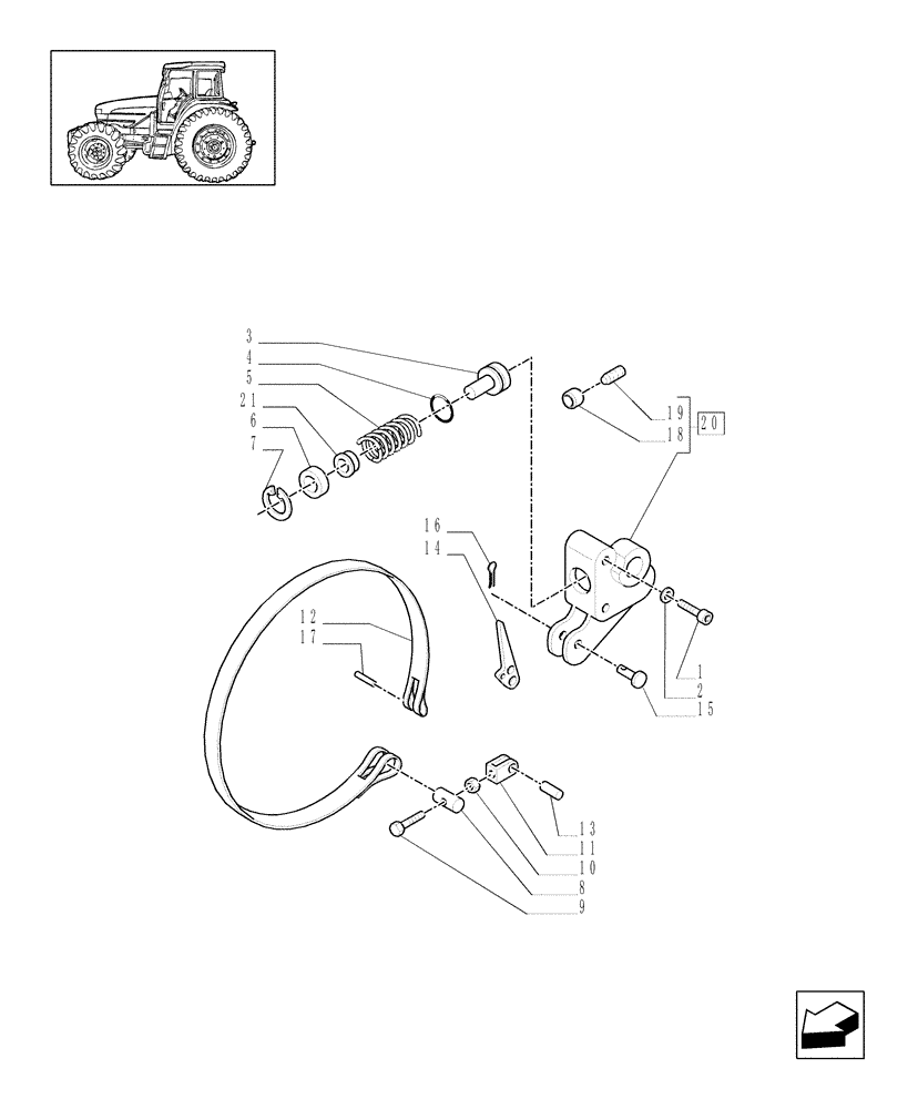 Схема запчастей Case IH MXU100 - (1.80.7[02]) - PTO, CLUTCH - SUPPORT AND BRAKE BAND - C5351 (07) - HYDRAULIC SYSTEM