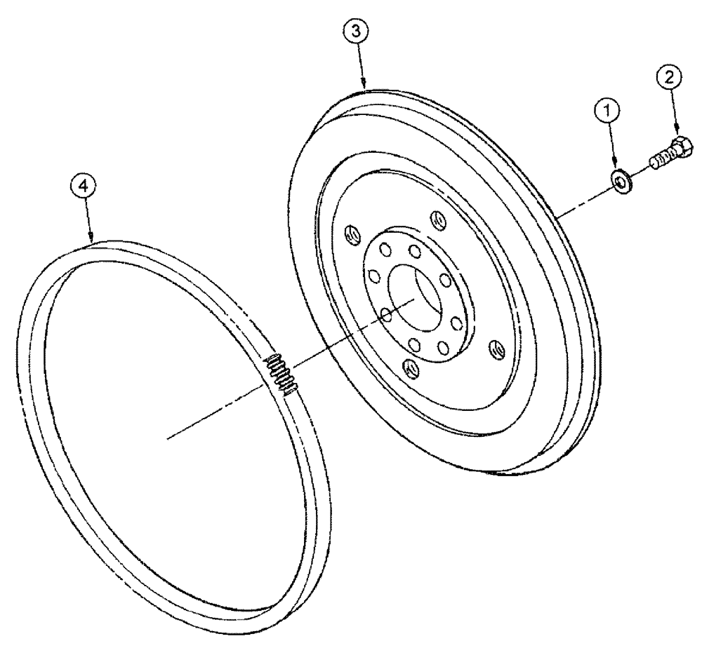 Схема запчастей Case IH SPX4260 - (03-020) - FLYWHEEL (01) - ENGINE