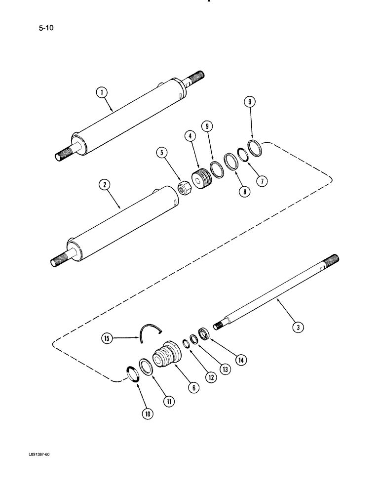 Схема запчастей Case IH 1670 - (5-10) - 548247R91 STEERING CYLINDER (04) - STEERING