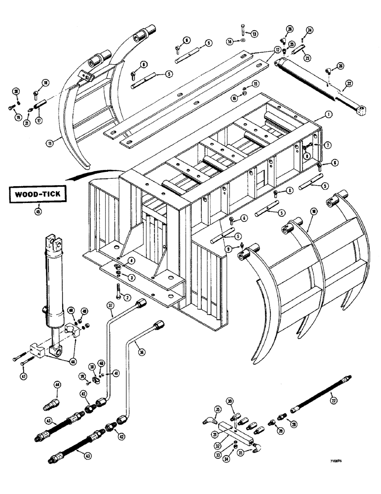 Схема запчастей Case IH 1500-SERIES - (120) - WOOD TICK ASSEMBLY (89) - TOOLS