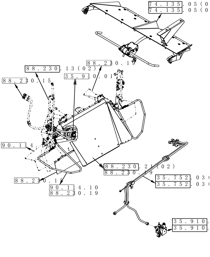 Схема запчастей Case IH 8010 - (00.000.88) - PICTORIAL INDEX - STRAW SPREADER (00) - GENERAL & PICTORIAL INDEX