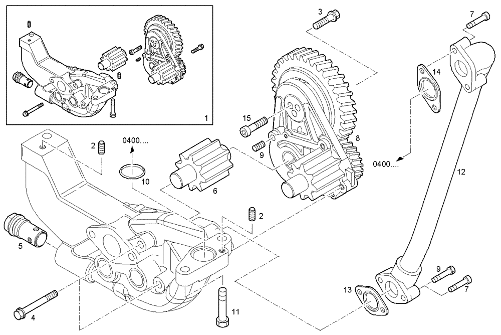 Схема запчастей Case IH FVAE2884X B200 - (3000.054) - OIL PUMP 