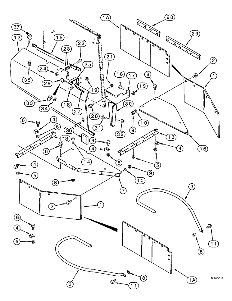 Схема запчастей Case IH 2166 - (9F-06) - STRAW SPREADER, SHIELDS (19) - STRAW SPREADER & CHOPPER