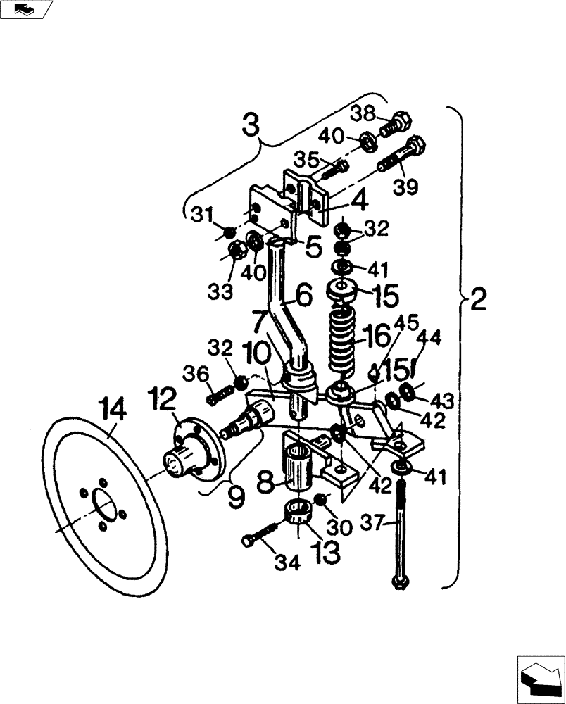 Схема запчастей Case IH 600 SERIES - (75.200.02) - INNER SPRING LOADED COLTER ASSEMBLY (75) - SOIL PREPARATION