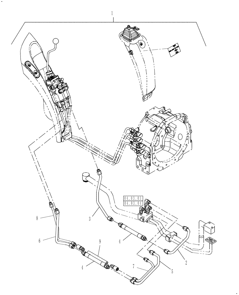 Схема запчастей Case IH FARMALL 60 - (07.06.02) - HYDRAULIC LOADER NOISE REDUCTION KIT - 87318975 (07) - HYDRAULIC SYSTEM