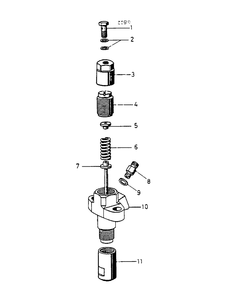 Схема запчастей Case IH 553 - (052) - INJECTION NOZZLE HOLDER (03) - FUEL SYSTEM