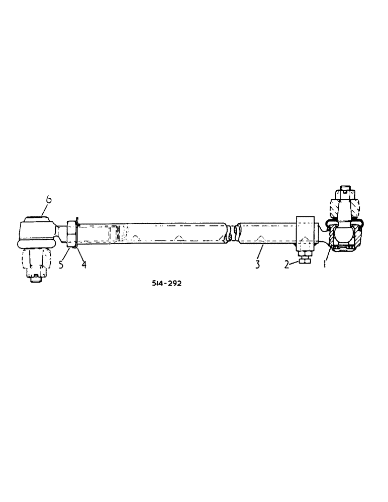 Схема запчастей Case IH 584 - (14-10) - TIE ROD ASSY, ADJUSTABLE FRONT AXLE, STRAIGHT Suspension