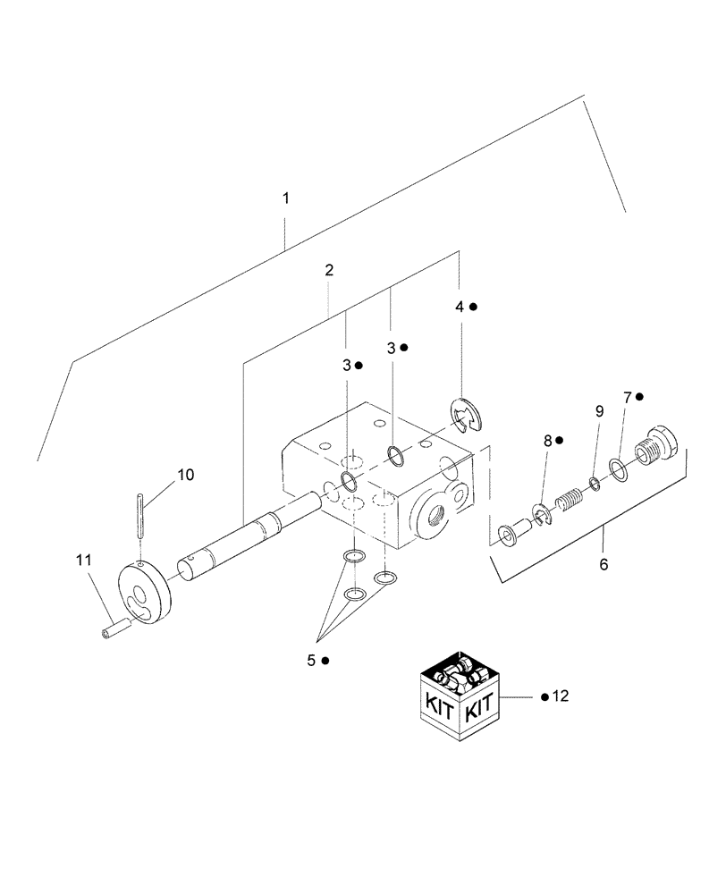 Схема запчастей Case IH DX48 - (07.01.01) - PTO CONTROL VALVE (07) - HYDRAULIC SYSTEM