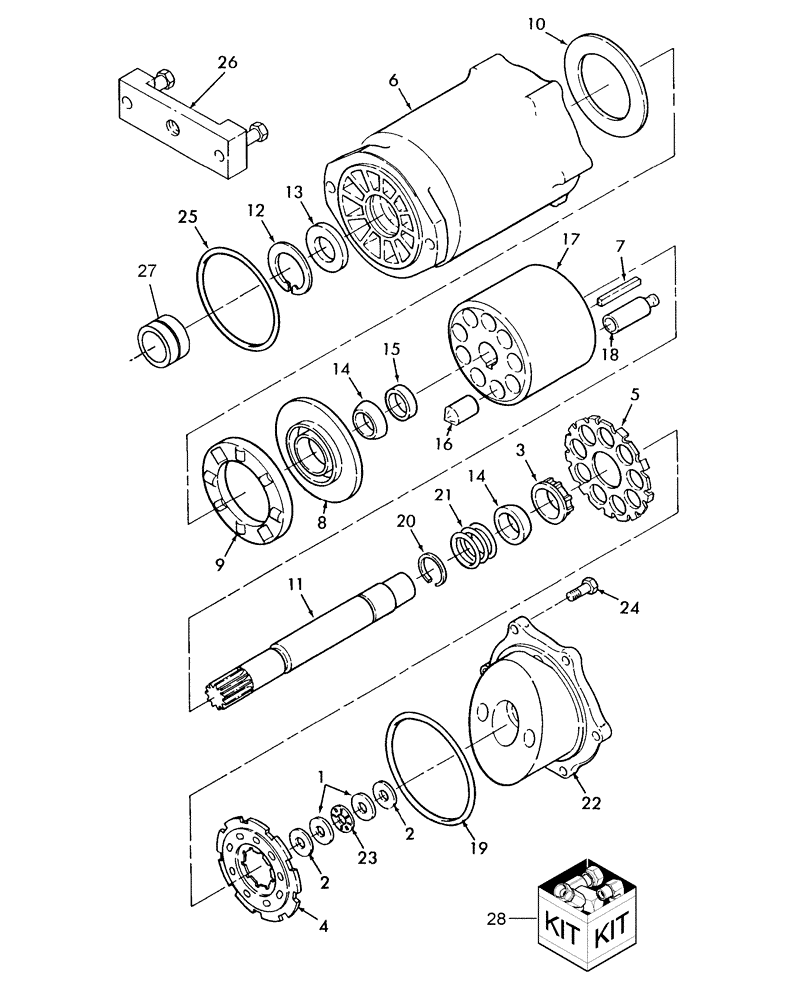 Схема запчастей Case IH WDX1902 - (07.09[1]) - SICKLE HEADER DRIVE MOTOR, HDX1 SERIES (07) - HYDRAULIC SYSTEM