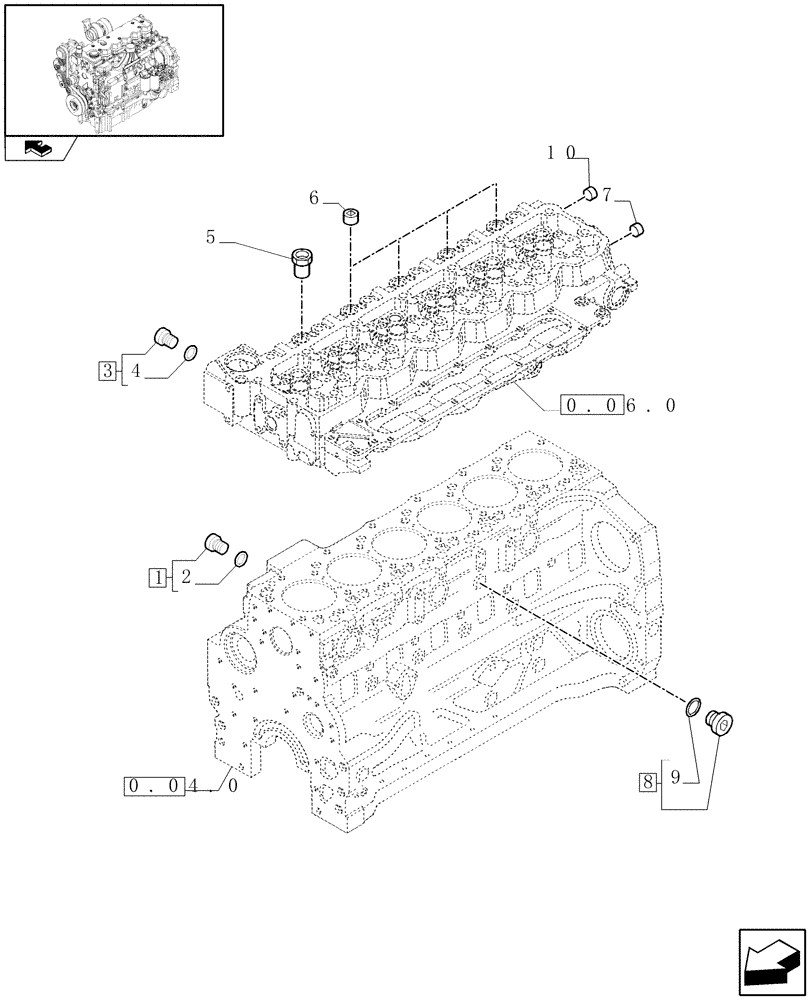 Схема запчастей Case IH PUMA 165 - (0.32.4) - ENGINE COOLING SYSTEM PIPING (01) - ENGINE