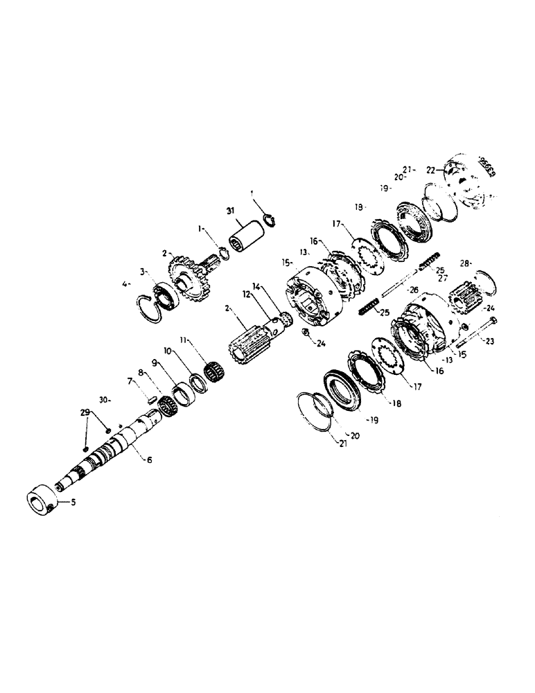 Схема запчастей Case IH 654 - (160) - POWERSHIFT CLUTCH (06) - POWER TRAIN