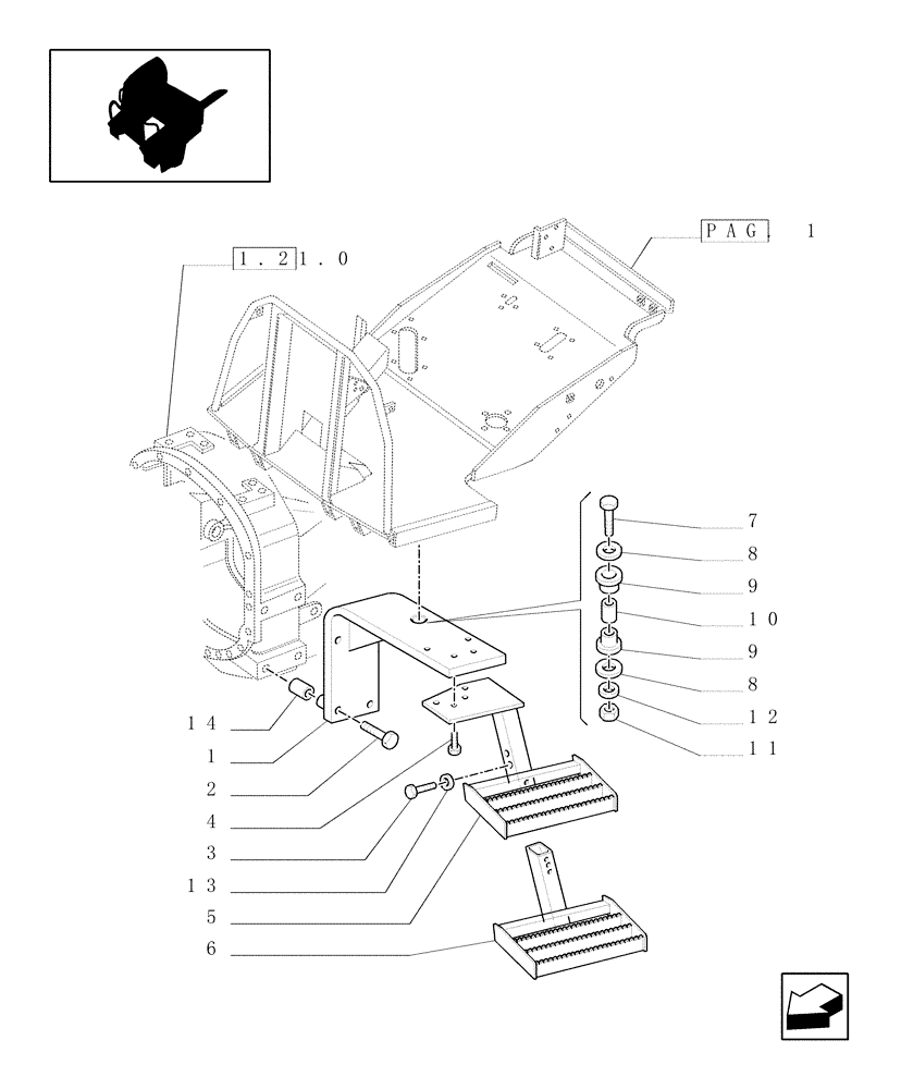 Схема запчастей Case IH JX100U - (1.87.0[02]) - LADDER (L/CAB) (08) - SHEET METAL