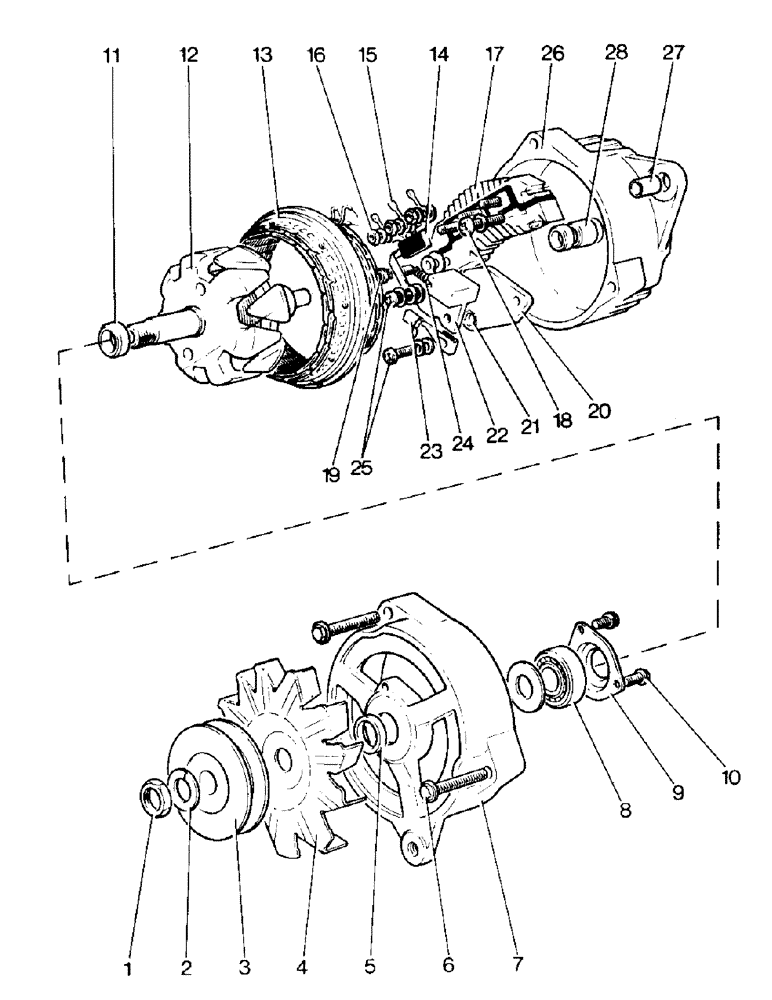 Схема запчастей Case IH 996 - (M01-1-1) - ELECTRICAL EQUIPMENT, ALTERNATOR, AC DELCO (06) - ELECTRICAL SYSTEMS