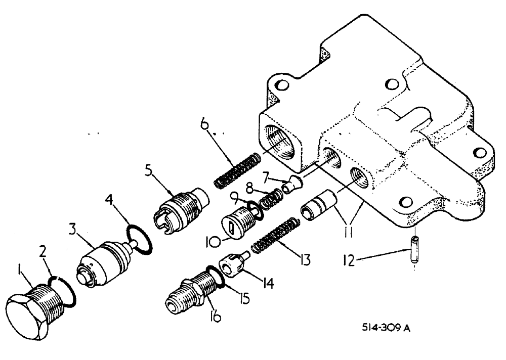 Схема запчастей Case IH 884 - (10-044) - UNLOADING AND FLOW CONTROL VALVE (07) - HYDRAULICS