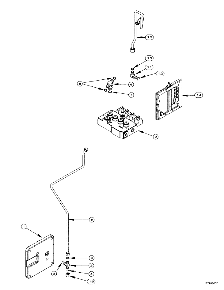 Схема запчастей Case IH MX240 - (7-014) - HYDRAULIC CIRCUIT, BRAKE, N.A. ONLY (07) - BRAKES