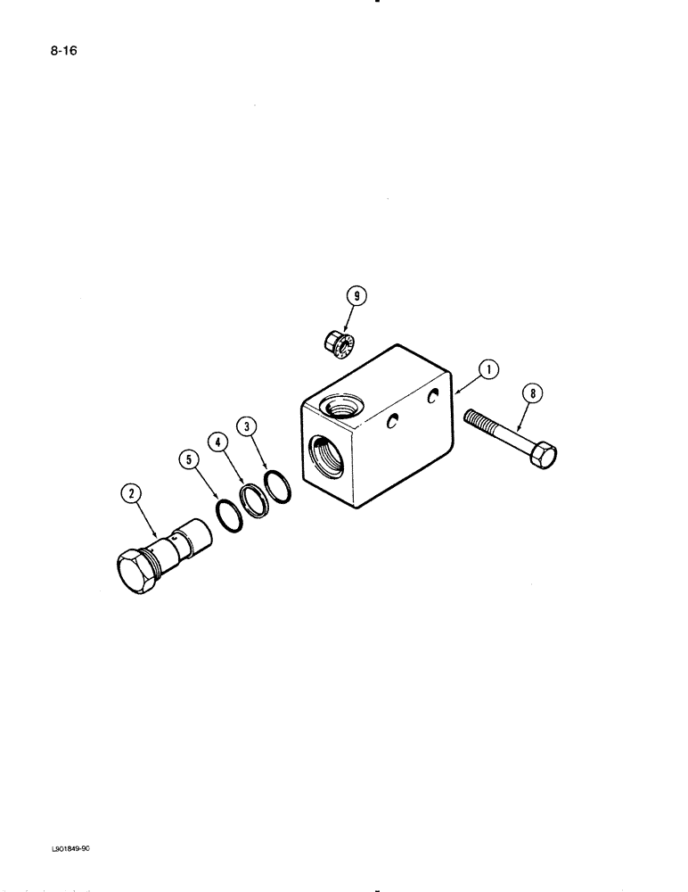 Схема запчастей Case IH 1620 - (8-16) - RELIEF VALVE ASSEMBLY (07) - HYDRAULICS