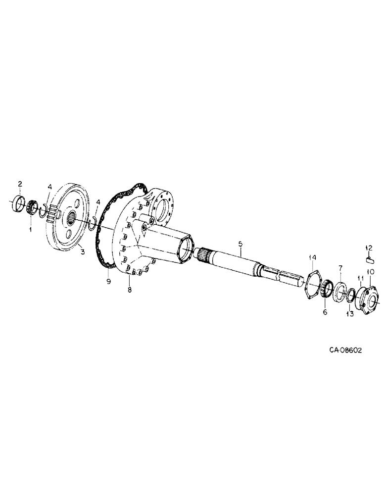 Схема запчастей Case IH 3488 - (07-21) - DRIVE TRAIN, REAR DRIVE AXLE (04) - Drive Train