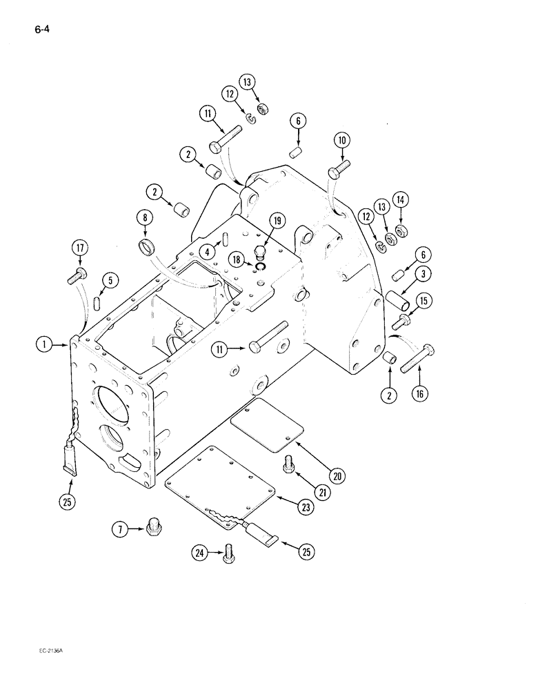 Схема запчастей Case IH 895 - (6-004) - CLUTCH HOUSING (06) - POWER TRAIN