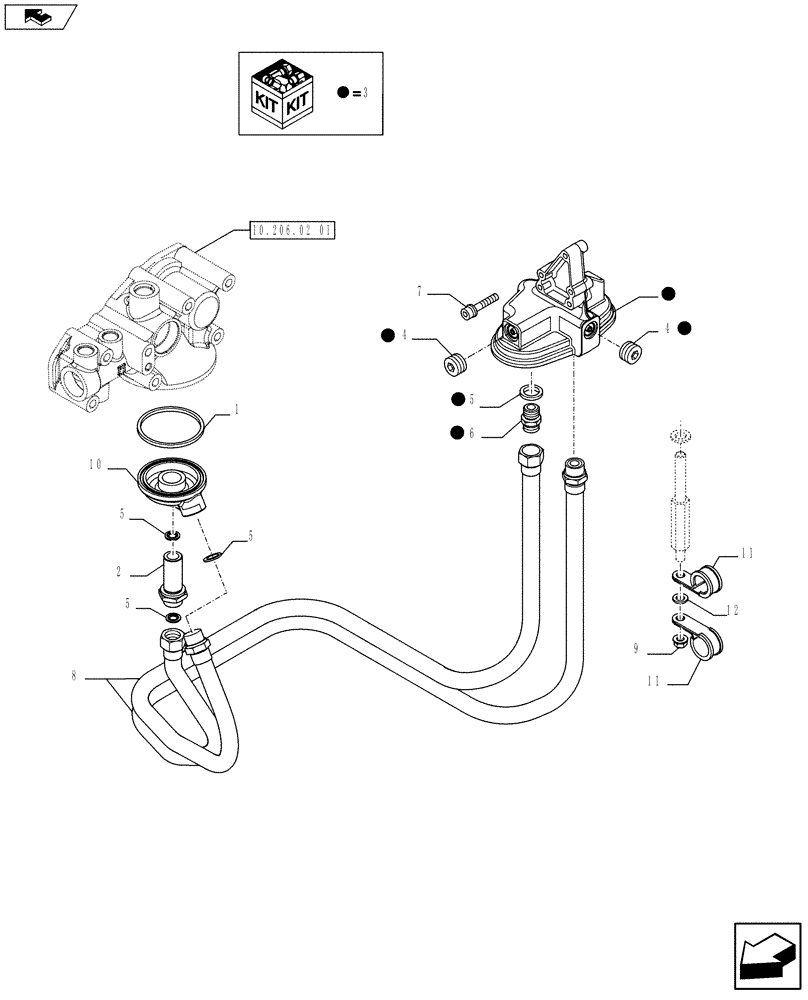 Схема запчастей Case IH F3BFA613F E007 - (10.206.02[03]) - FILTER ENGINE OIL (504275813) (10) - ENGINE