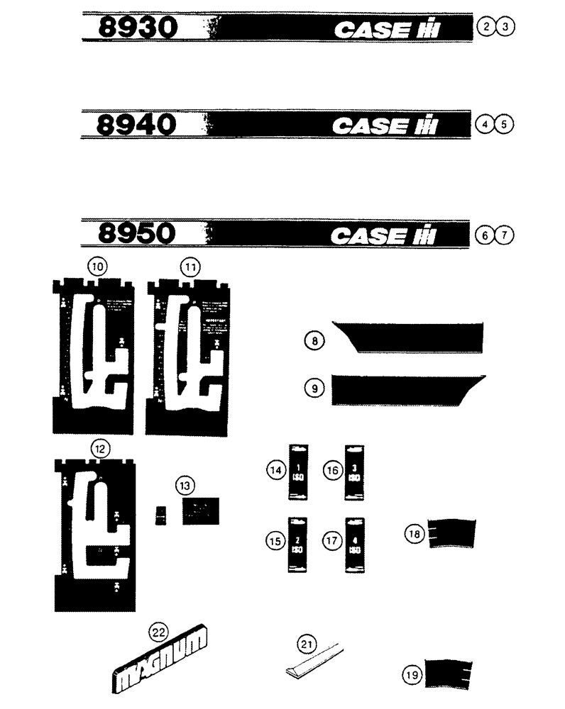 Схема запчастей Case IH 8950 - (9-108) - DECALS, TRACTOR (09) - CHASSIS/ATTACHMENTS