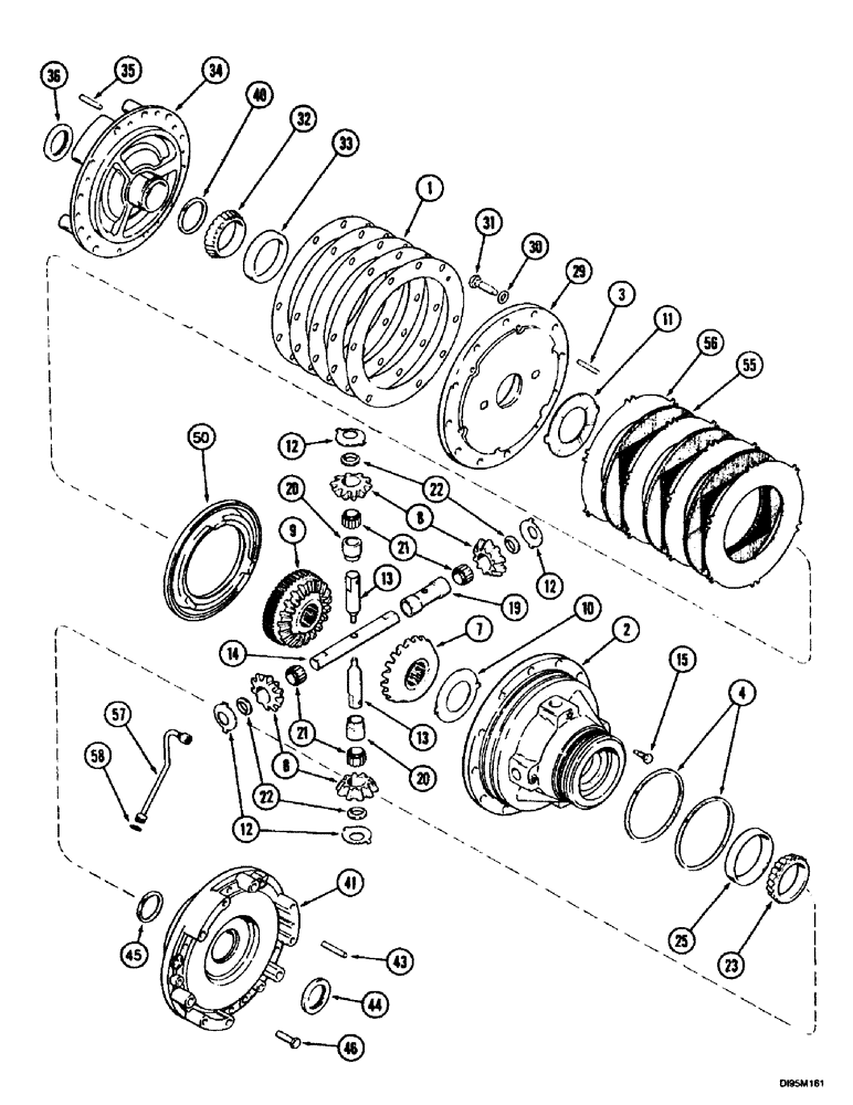 Схема запчастей Case IH MX270 - (6-050) - TRANSMISSION, DIFFERENTIAL (06) - POWER TRAIN