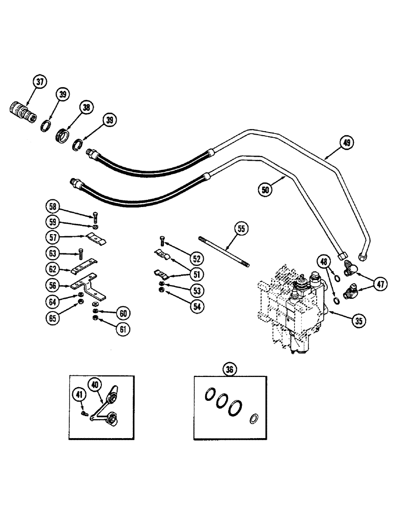 Схема запчастей Case IH 2290 - (8-418) - REMOTE HYDRAULICS, REMOTE ATTACHMENT, NUMBER 3 CIRCUIT, WITH VALVE LOCKOUT, WITH LOCKOUT QUADRANT (08) - HYDRAULICS