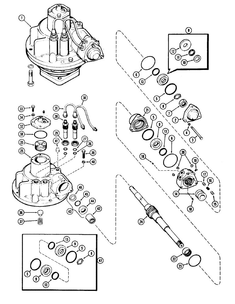 Схема запчастей Case IH 930-SERIES - (078) - A57915 POWER STEERING GEAR, WESTERN MODELS, FIRST USED TRACTOR SERIAL NUMBER 8342194 (05) - STEERING