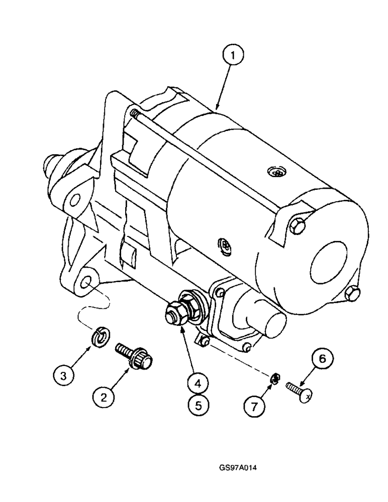 Схема запчастей Case IH 8920 - (4-031A) - STARTER MOUNTING, P.I.N. JJA0076314 AND AFTER (04) - ELECTRICAL SYSTEMS