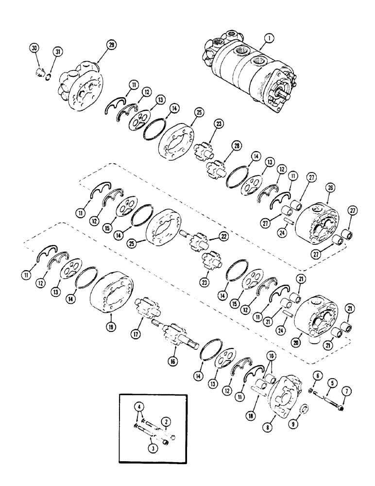 Схема запчастей Case IH 2670 - (334) - HYDRAULIC PUMP ASSEMBLY (08) - HYDRAULICS