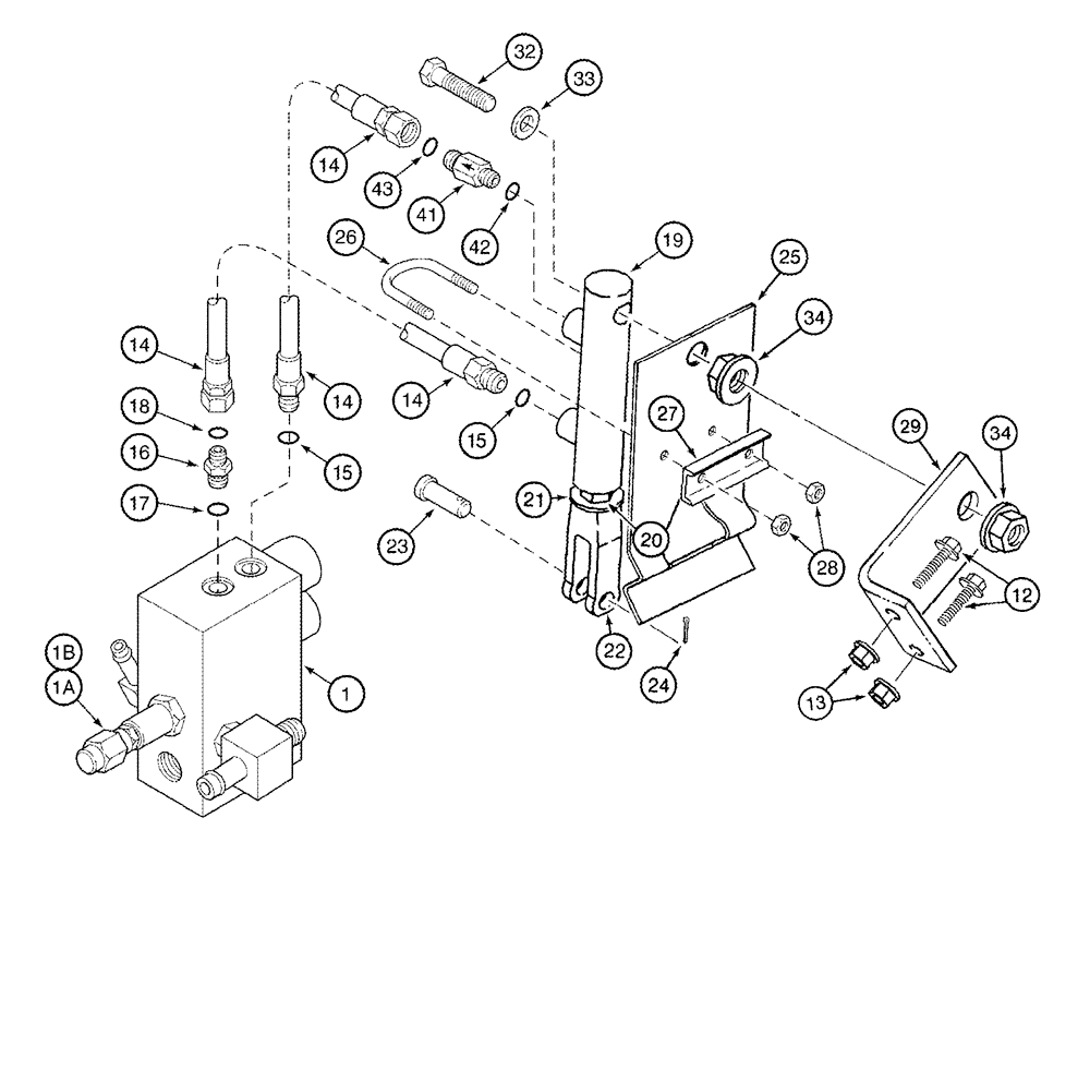 Схема запчастей Case IH 2344 - (08-28) - HYDRAULICS - UNLOADER CLUTCH - JJC0174400 (07) - HYDRAULICS