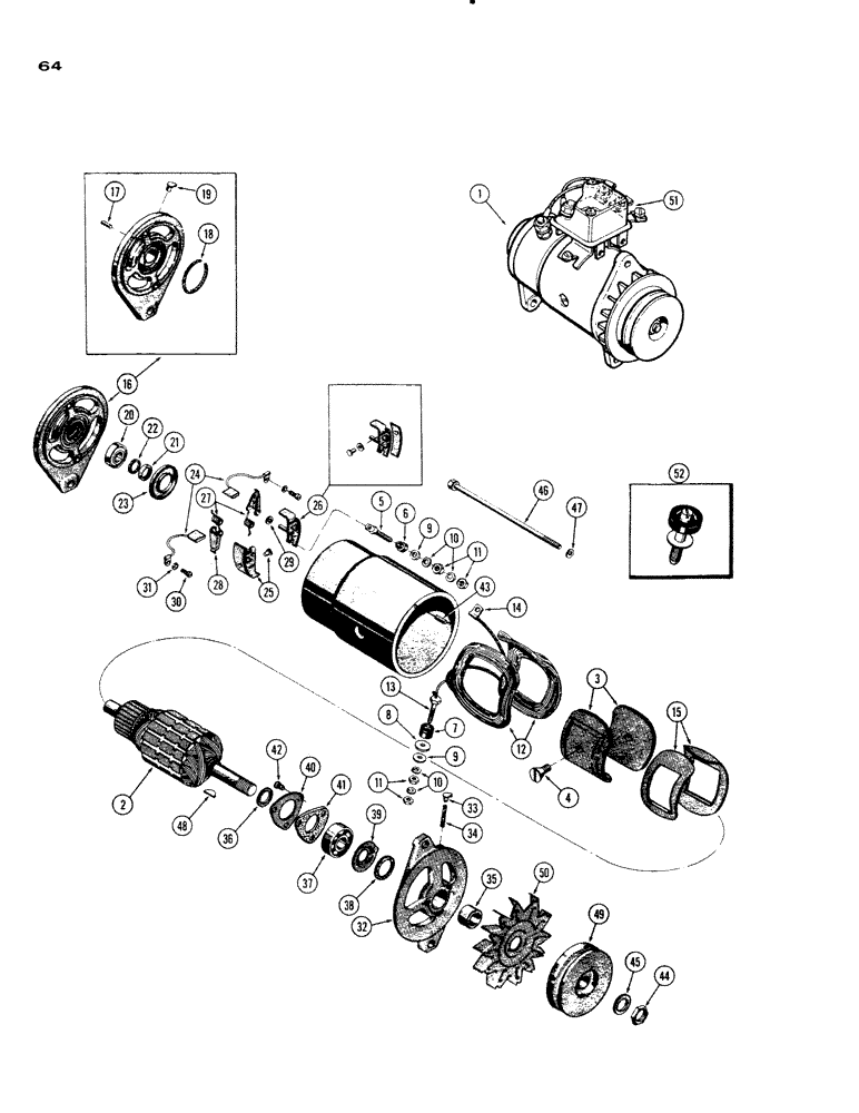 Схема запчастей Case IH 930-SERIES - (064) - A33983 GENERATOR (04) - ELECTRICAL SYSTEMS