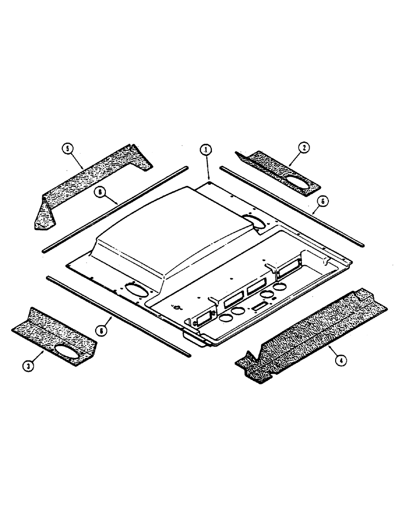 Схема запчастей Case IH 2590 - (9-410) - CAB, HEADLINER NOISE PADS WITH RADIO (09) - CHASSIS/ATTACHMENTS