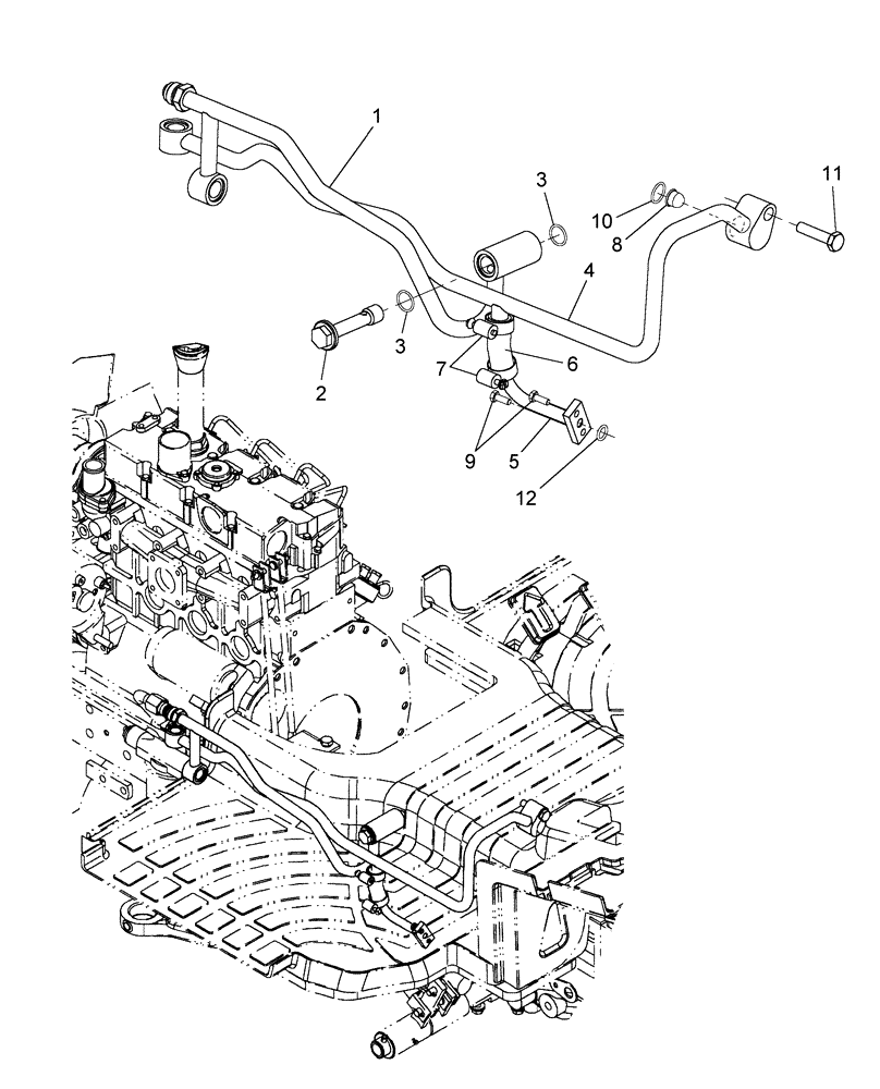 Схема запчастей Case IH FARMALL 40 - (02.02.01) - OIL COOLER TUBES (02) - ENGINE EQUIPMENT