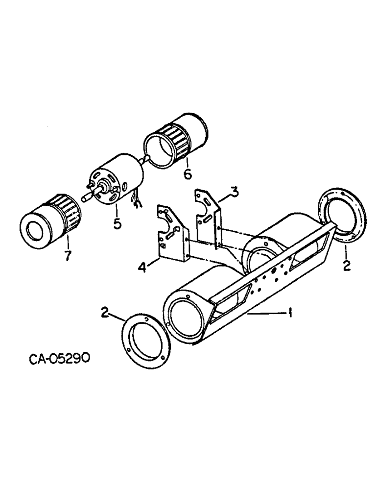 Схема запчастей Case IH HYDRO 186 - (13-35) - SUPERSTRUCTURE, BLOWER ASSY P/N 109246C94, CAB WITH SERIAL NO. 107806 AND BELOW (05) - SUPERSTRUCTURE