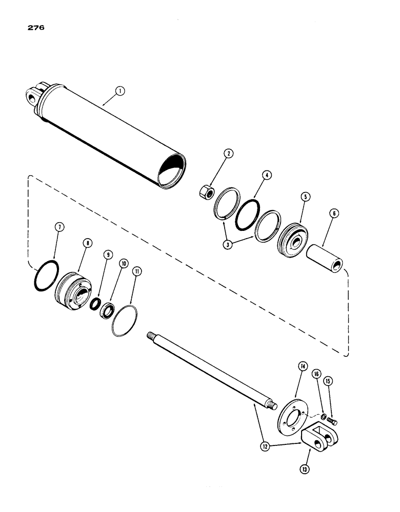 Схема запчастей Case IH 1200 - (276) - HITCH CYLINDER (08) - HYDRAULICS