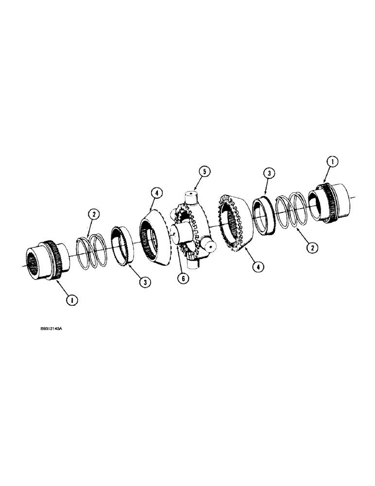 Схема запчастей Case IH 9270 - (6-130) - TRACTION CONTROL AXLE ASSEMBLY DIFFERENTIAL, (CONT) (06) - POWER TRAIN