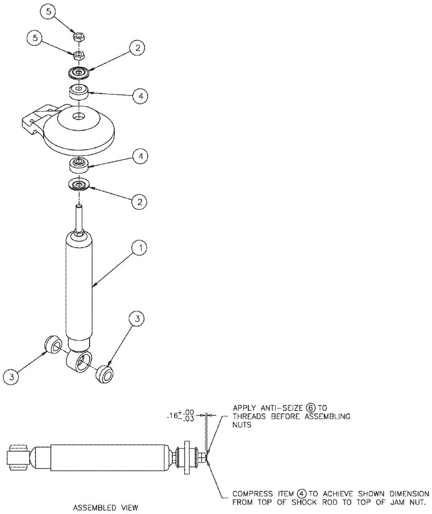 Схема запчастей Case IH 3210 - (06-015) - SHOCK ASSEMBLY, SUSPENSION Hydraulic Plumbing