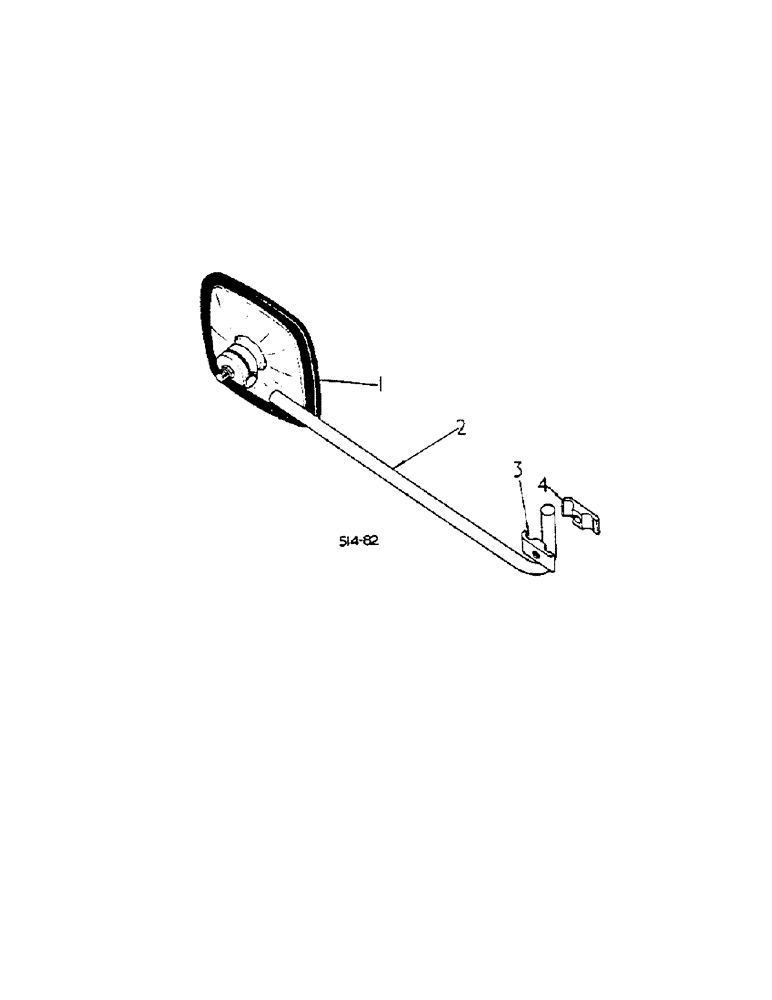 Схема запчастей Case IH 454 - (13-16) - WING MIRROR, TRACTORS W/CAB, DOOR HINGE FITMENT (05) - SUPERSTRUCTURE