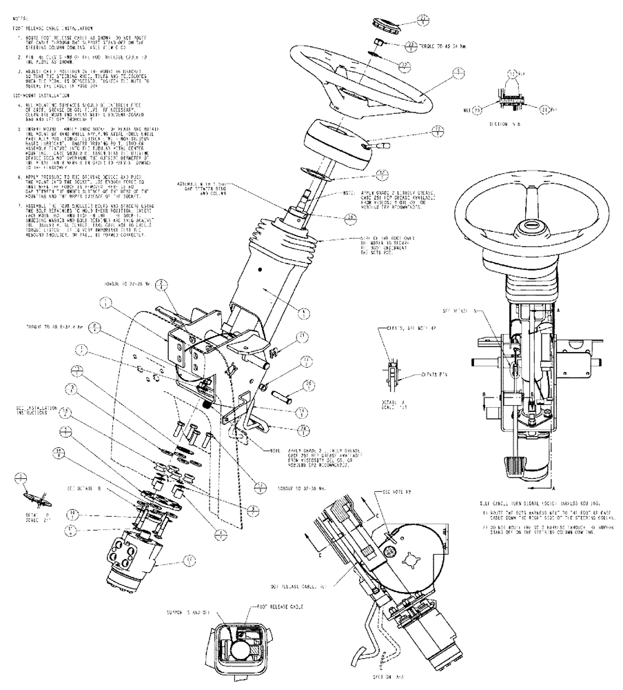 Схема запчастей Case IH SPX3320 - (01-020[01]) - STEERING, CONTROL Cab Interior