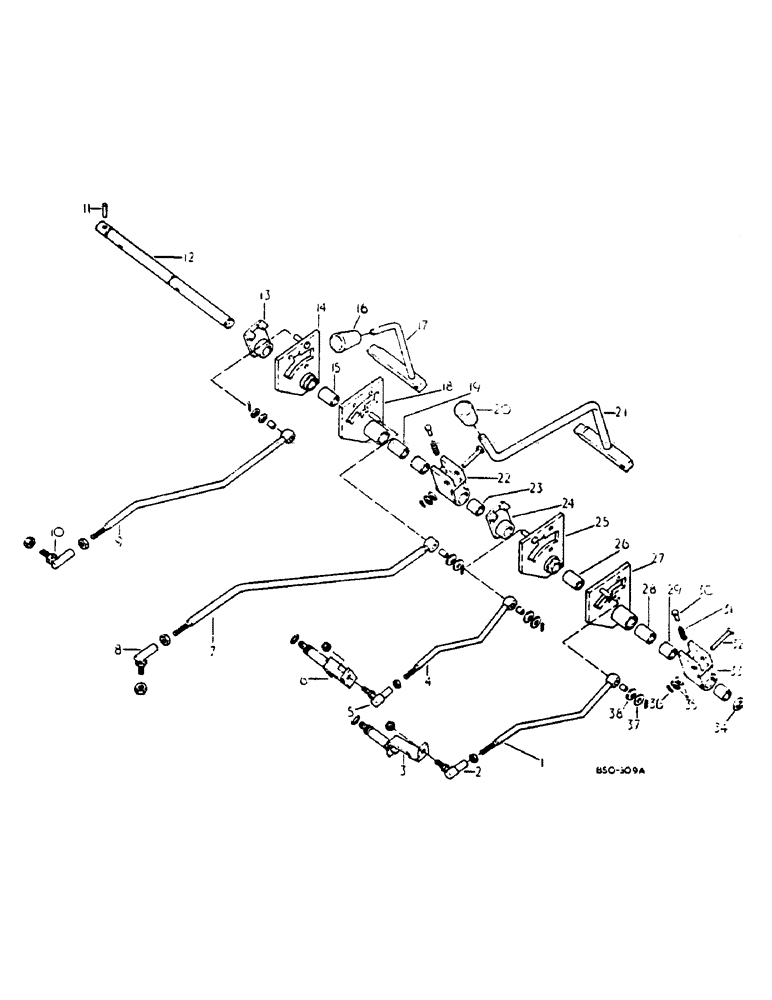 Схема запчастей Case IH 785 - (07-083) - TRANSMISSION CONTROL, EXTERNAL, 785 SLOW AND FAST SPEED (04) - Drive Train