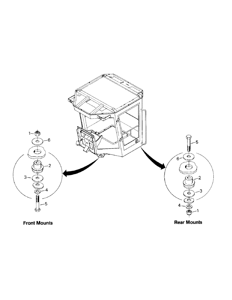 Схема запчастей Case IH STEIGER - (01-02) - CAB MOUNTING (10) - CAB