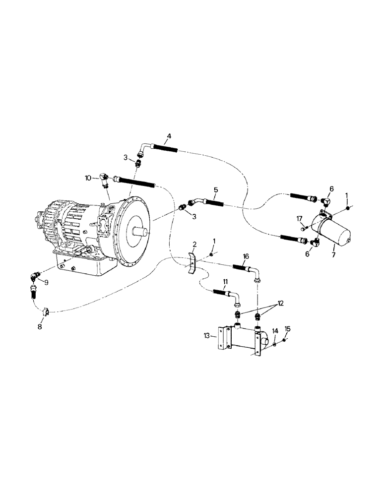 Схема запчастей Case IH STEIGER - (04-17) - TRANSMISSION FILTER & COOLER (04) - Drive Train