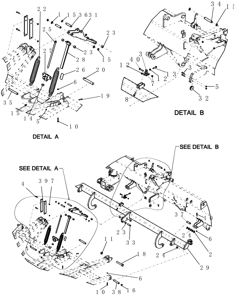 Схема запчастей Case IH ATX700 - (01.072.1) - BOOM, CENTER SECTION ASN Y8S003251 (12) - FRAME