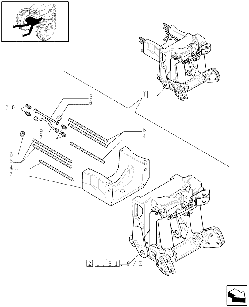 Схема запчастей Case IH PUMA 195 - (1.81.9/ D) - FRONT HPL - BREAKDOWN (07) - HYDRAULIC SYSTEM