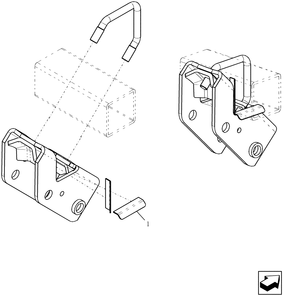 Схема запчастей Case IH ATX400 - (8.170.1) - ANTI-SKEWING TRIP SHIM KIT - 550 LB TRIPS Related Equipment