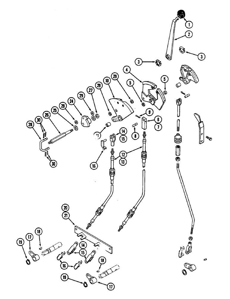 Схема запчастей Case IH 2290 - (6-226) - POWER SHIFT TRANSMISSION, GEAR SHIFT LINKAGE (06) - POWER TRAIN