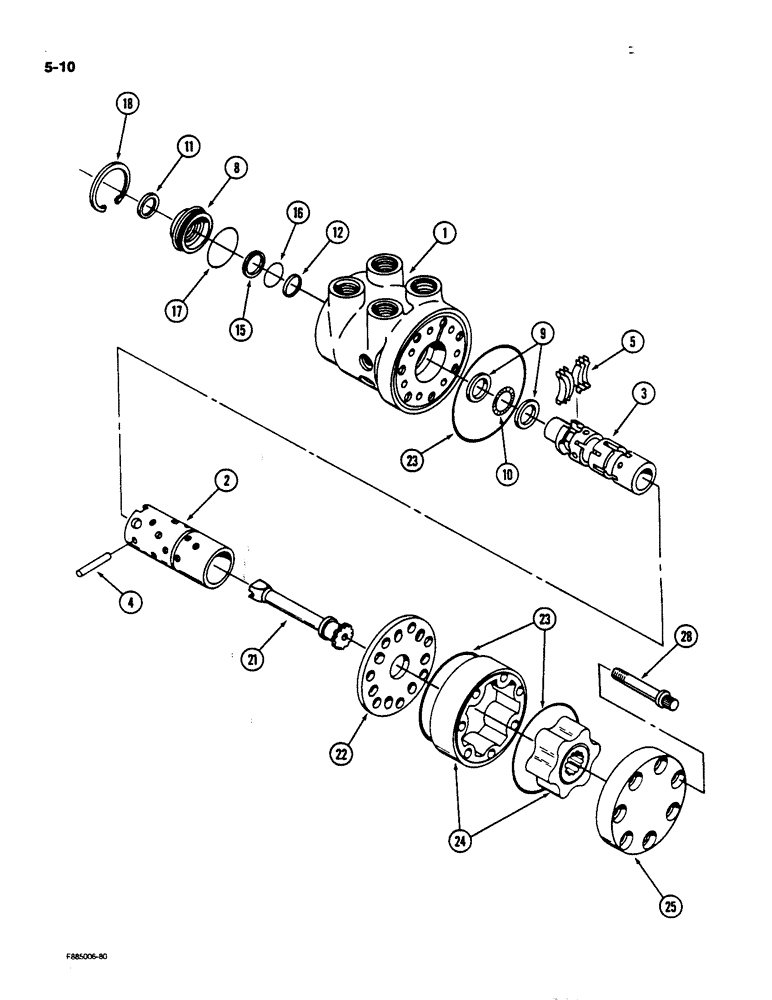 Схема запчастей Case IH 9170 - (5-10) - STEERING CONTROL VALVE (05) - STEERING